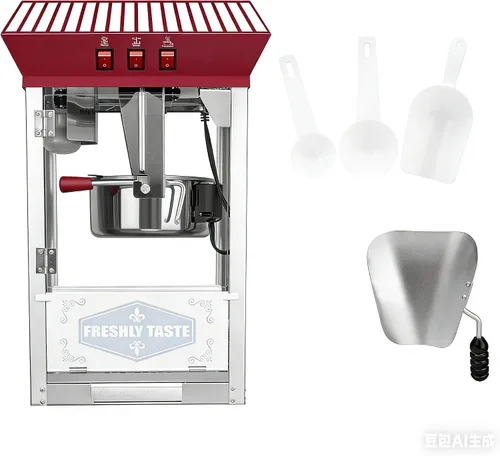 Miniatura 22 de Máquina comercial para hacer palomitas de maíz con hervidor de acero inoxidable de 10 onzas, máquina de palomitas de maíz para encimera de 850 W