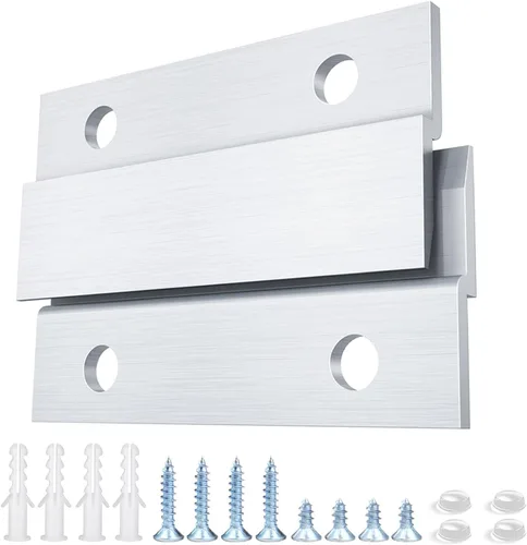 Tacos franceses de 2 pulgadas, colgador de tacos franceses, clips en Z de aluminio para colgar imágenes, espejos, paneles, pizarra blanca, estante,