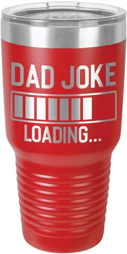 Miniatura 10 de Dad Joke Loading Maroon - Vaso de bebida de 30 onzas con popote y tapa superior deslizante Taza de viaje grabada con láser Comparar con Yeti