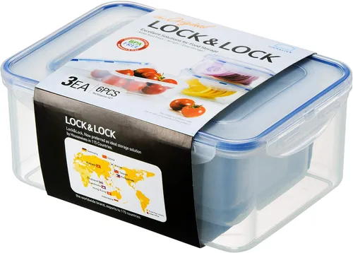 Miniatura 8 de LocknLock Easy Essentials - Tapas de almacenamiento de alimentos, recipientes herméticos, apilables, sin BPA, 6 piezas, transparente