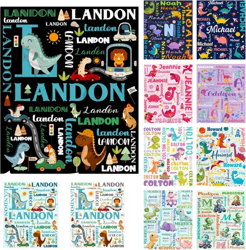 Miniatura 24 de Manta preescolar personalizada de bulldog para bebés, niños y niñas, sábanas de franela personalizadas súper suaves y ligeras, decoración para cuna