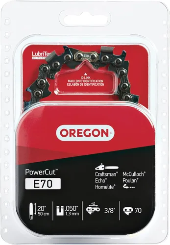 Miniatura 5 de Cadena de motosierra de 20 pulgadas Oregon E70 PowerCut - Compatible con Echo, McCulloch y más