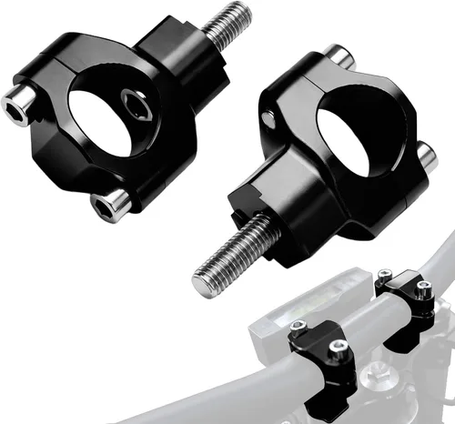 JFG RACING Elevador de Manillar de Dirt Bike, Soportes Abrazaderas de Manillar de Motocicleta CNC para 125-530 SX SXF EXC EXCF XCW XCFW Negro