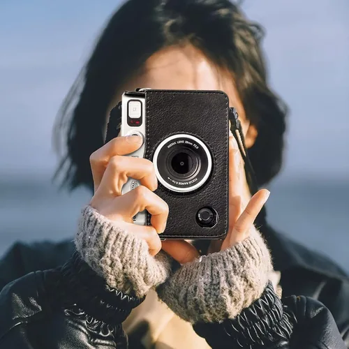 Miniatura 9 de CAIYOULE Funda para cámara para Fujifilm Instax Mini EVO, Bolsa funda Fuji Mini EVO con bolsa para fotos, álbum, marcos, kit de accesorios, Negro