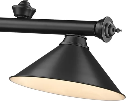 Miniatura 6 de Z-Lite 2306-3MB-MB15 Cordon Billar Colgante, 3 luces 180 vatios totales, negro mate
