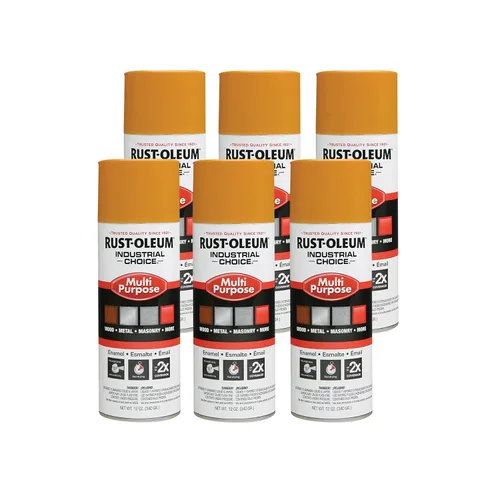 Miniatura 25 de Aerosol de esmalte Rust-Oleum para uso general; envase de 16 onzas líquidas; lata de aerosol, Blanco brillante, 6 BLANCO BRILLO