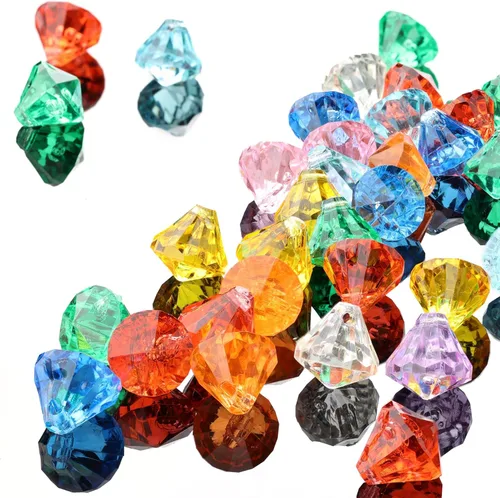 Entervending Gemas para manualidades – Piedras preciosas de diamantes pequeños para manualidades – Aproximadamente 930 gemas por tarro – Relleno de
