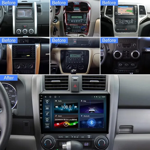 Miniatura 2 de Estéreo de Coche Universal de 9 Pulgadas con Pantalla Táctil Android 13 Radio de Coche Doble Din Inalámbrico Carplay y Android Auto Navegación