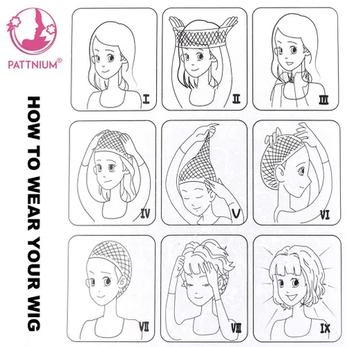 Miniatura 6 de PATTNIUM Peluca negra estilo Bob para mujer, pelucas cortas negras, rectas, parte media, peluca de cabello negro, aspecto natural, pelucas