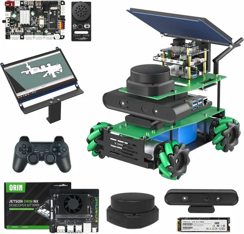 Miniatura 27 de Yahboom Robot AI Python Programa ROS2 Robot con RPi 5 8GB Powered Robot Educativo AI Módulo de voz Mapeo Navegación 360° Movimiento