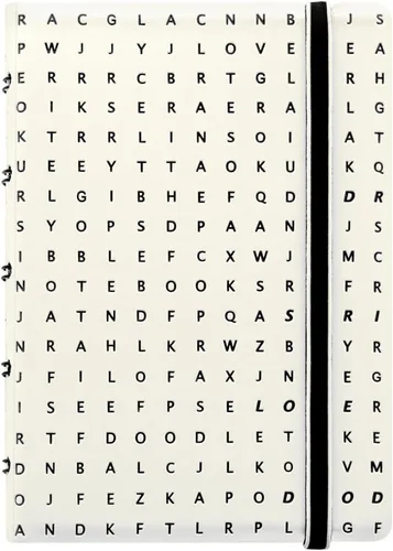 FILOFAX Cuaderno de impresiones recargable, bolsillo blanco y negro - 112 páginas móviles color crema - Marcador de índice, bolsillo y página