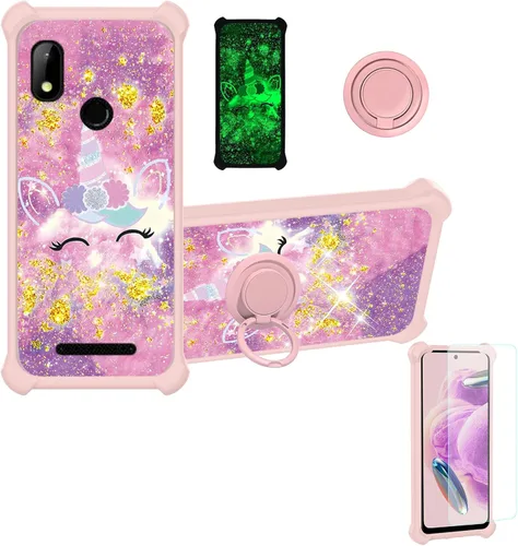 Miniatura 122 de jioeuinly JSF-DJS - Funda compatible con Nothing Phone 2a con protector de pantalla de vidrio templado, policarbonato duro + silicona suave, soporte