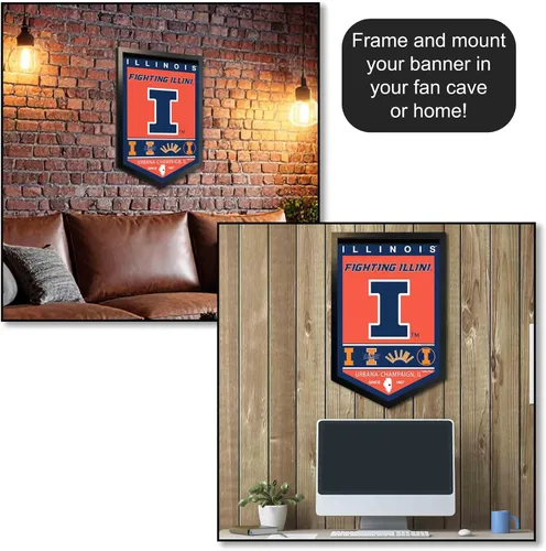 Miniatura 4 de Banderín de Illinois Fighting Illini Heritage History