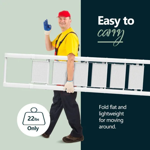 Miniatura 4 de WOA WOA Escalera de 6 peldaños, escaleras plegables ligeras con peldaños anchos, escalera delgada para espacios estrechos, escalera alta para techos