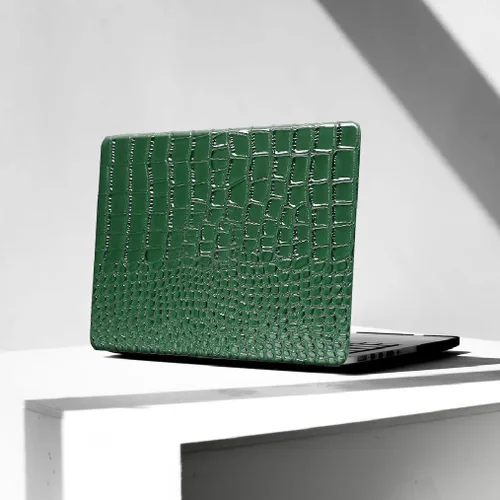Miniatura 28 de Compatible con Funda para MacBook Air de 13 Pulgadas con Diseño de Cocodrilo 2021 2020 2019 2018 M1 A2337 A2179 A1932, Texturizada Elegante Lujosa