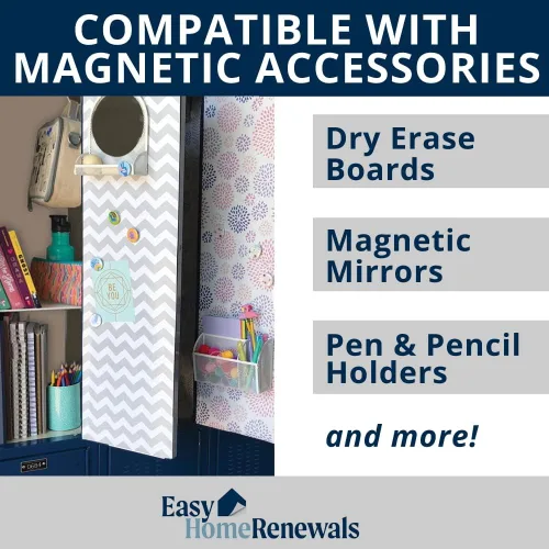 Miniatura 7 de Appliance Art Papel tapiz magnético Deluxe School Locker Decorativo Vinilo magnético para actualización instantánea Recortable Fácil