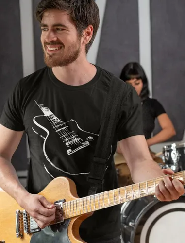 Miniatura 4 de Camisa de guitarra para hombre, músico, guitarrista, impresa, para hombre