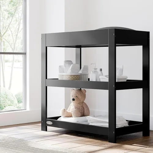 Miniatura 2 de Graco Cambiador personalizable con cambiador resistente al agua (negro) – Cabecera moderna personalizable plana o clásica arqueada, cambiador
