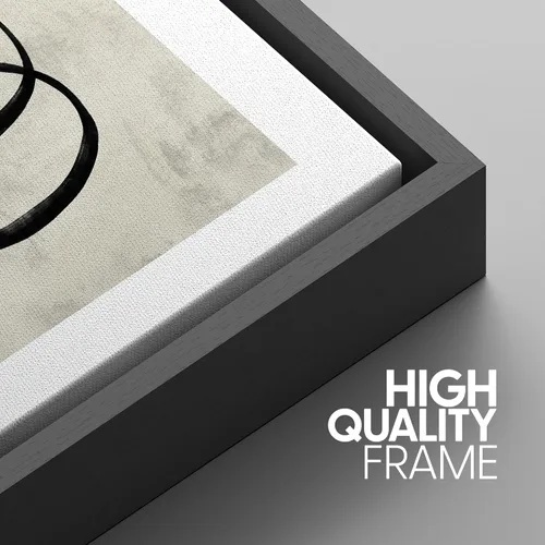 Miniatura 568 de SIGNWIN Lienzo enmarcado para pared, arte con pinceladas de flujo neutro en tonos beige abstractos, ilustraciones, arte moderno, decorativo