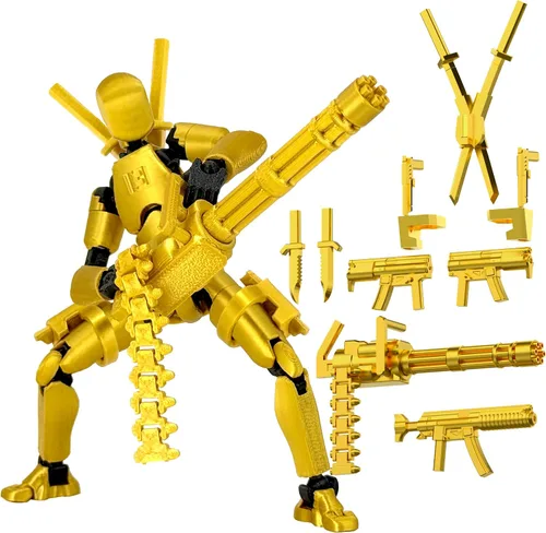 Miniatura 13 de Gatling Gun T13 Titan 13 Juego de Figuras de Acción【Ensamblado】, Figura de Acción de Robot Impresa en 3D robo 13 Juguetes Fidget de Acción Figura