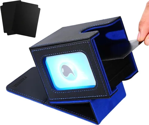 Miniatura 15 de Venssu MTG Caja de Mazos para Exhibición Commander, Caja de Mazos de Cartas que Cabe 100 Cartas con Doble Funda, Caja de Almacenamiento de Cartas