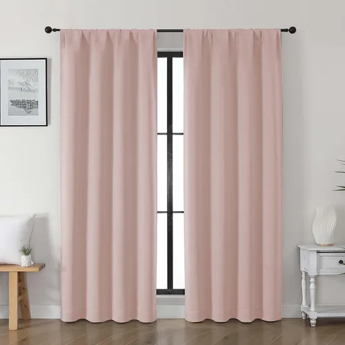 Miniatura 22 de Gwine Cortinas opacas para dormitorio, 54 pulgadas de largo, paneles de cortina de ventana con aislamiento térmico y reducción de ruido, cortinas