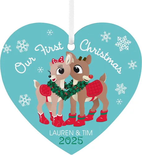 Miniatura 19 de Let's Make Memories Adorno de Navidad Personalizado para Parejas - Adorno de Navidad 2025 - Decoración de Árbol - Personalizar Mensaje, Año
