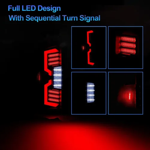Miniatura 2 de ROXX Luces traseras LED completas compatibles con Dodge Ram 1500 2002-2006, Dodge Ram 2500 3500 2003-2006, conjunto de luces traseras de lente