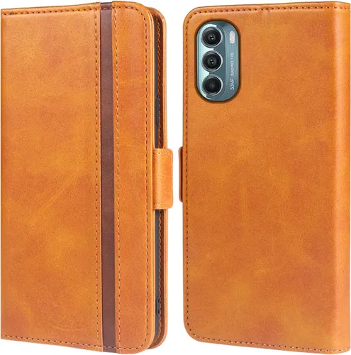 Compatible con Motorola Moto G Stylus 5G 2022 - Funda tipo cartera con correa para la muñeca y soporte de cuero para tarjetas, accesorios celulares,
