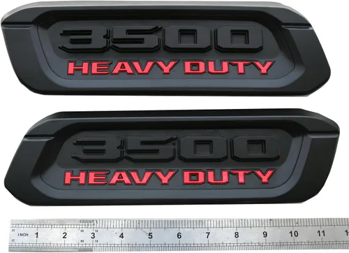 Miniatura 8 de Par de emblemas nuevos 3500 de reemplazo para 3500 Heavy Duty, insignias laterales izquierda y derecha, capó 68362221AB 68362220AB 2019-2022