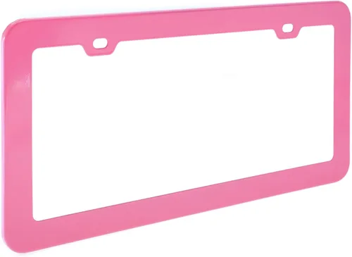 Miniatura 7 de 2PCs Creathome marcos de matrícula de acero inoxidable con color rosa Barbie