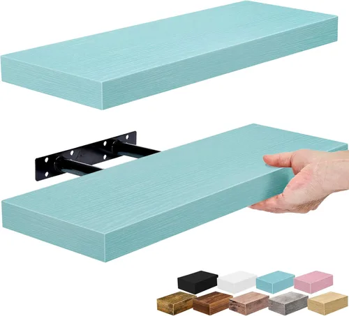 Miniatura 18 de Sorbus Estantes flotantes para pared, estante flotante de 16 pulgadas para cocina, dormitorio, sala de estar, baño, hogar y decoración de pared