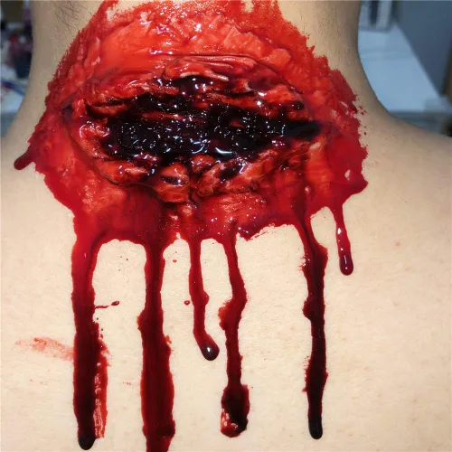 Miniatura 8 de Calcomanías de tatuaje de Halloween, calcomanías de tatuaje de heridas, simulación, tatuaje, cicatriz, tatuaje, cuchillo, simulación, impermeable