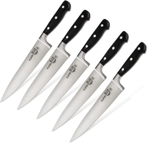 Miniatura 11 de Kuma Chef cuchillo de 8 pulgadas. Corta como un sueño. Mejor cuchillo de chef afiladísimo para tallar, rebanar y cortar en cubos. Mango ergonómico.