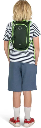 Miniatura 9 de Osprey Moki 3L Mochila de ciclismo para niños con depósito hidráulico, toldo verde Dosel verde