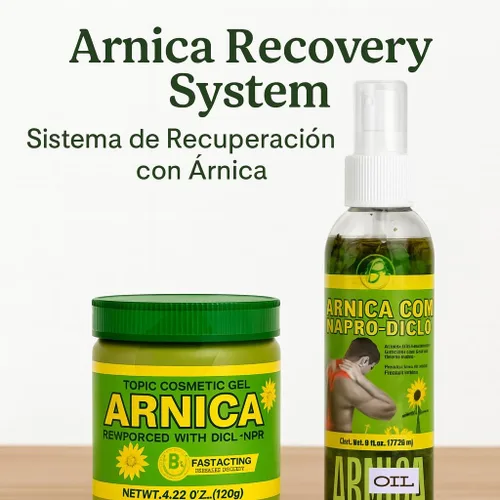 Miniatura 6 de Combo de masaje de árnica, aceite de 6 onzas líquidas + gel de 4.23 onzas, juego tópico natural para músculos y articulaciones, absorción rápida