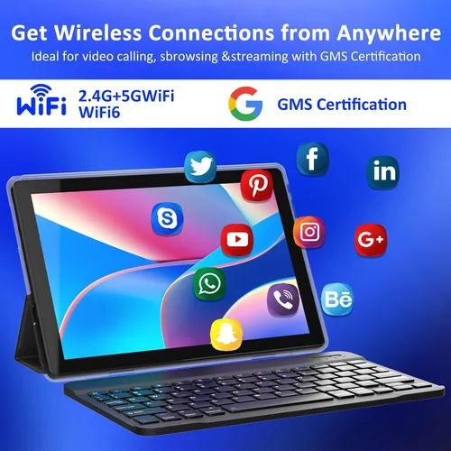 Miniatura 5 de Tablet Android 15 de 10 pulgadas, 8GB RAM 32GB ROM Potente CPU de cuatro núcleos, pantalla de resolución 1280* 800 Tablet PC, cámara de 8MP