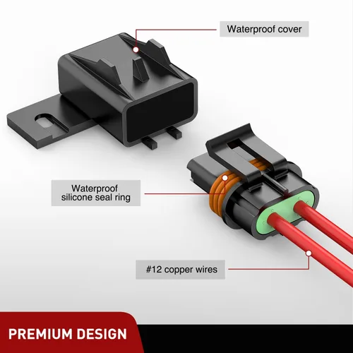 Miniatura 4 de Nilight 6 piezas Portafusibles en Línea 12AWG Impermeable ATC/ATO Portacuchillas 20A 30A 40A Regular Trabajo Pesado en Línea con Cubierta Compatible