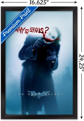 Miniatura 3 de Trends International DC Comics - Póster de pared de The Dark Knight - The Joker - Why So Serious, 14.725 x 22.375 pulgadas, versión enmarcada