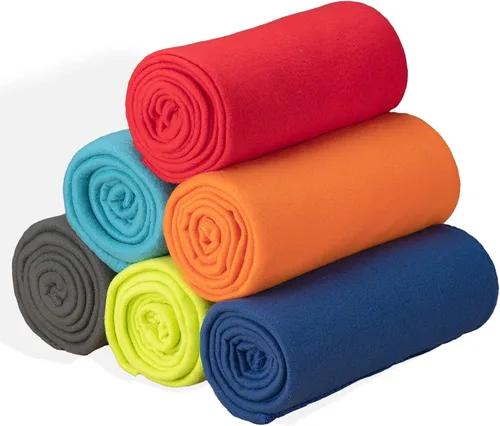Paquete de 6 mantas de forro polar acogedoras de 50 x 60 pulgadas, cálidas, suaves, ligeras, transpirables, aptas para mascotas, para decoración de