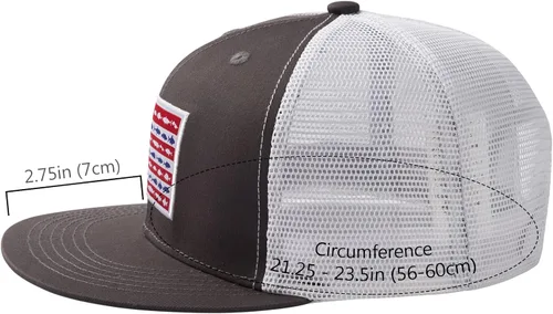 Miniatura 3 de BASSDASH Gorra de camionero de ala plana ajustable con cierre de malla para hombres y mujeres
