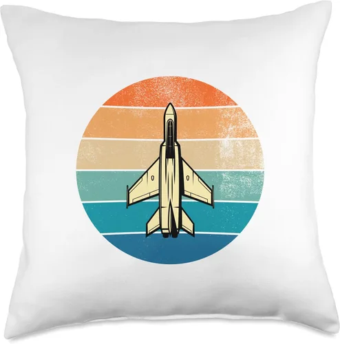 Miniatura 4 de Vintage Retro Fighter Aeroplane Pilot Gift Idea Personalised Throw Pillow