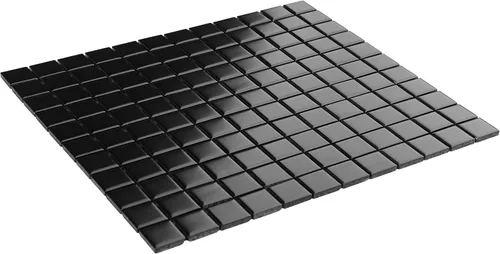 Miniatura 8 de Merola Tile Metro - Azulejo cuadrado de porcelana de 1 pulgada, color negro mate, 10-3/4 x 11-3/4 pulgadas