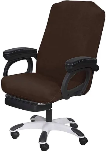 Miniatura 15 de SARAFLORA Paquete de 2 fundas para sillas de oficina, fundas elásticas para sillas de escritorio, fundas extraíbles para silla de oficina con Negro