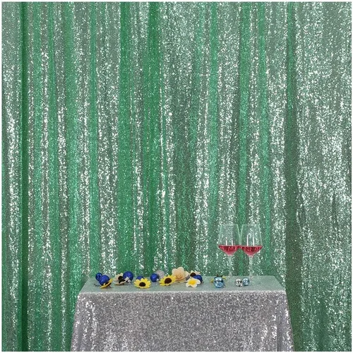 Miniatura 28 de Poise3EHome Cortina de Fondo de Lentejuelas Azul Bebé, Cortina de Fondo de Fotografía de Lentejuelas de 8 pies x 10 pies para Decoración de Fiestas