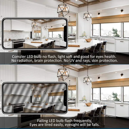 Miniatura 4 de comzler - Foco LED E12 de Candelabro, bombillas LED para ventilador de techo equivalentes a 60 W, focos LED de araña de luz diurna 5000K, bombilla