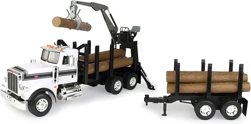 Miniatura 2 de TOMY ERTL Big Farm Camión Quitanieves Peterbilt Escala 1:16 con Caja Volquete, Juguete para Niños, Amarillo, 3 Años en Adelante
