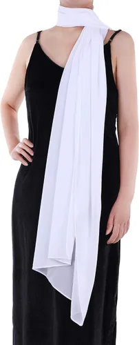 Miniatura 7 de WILLBOND Womens Shawl Chiffon Bridal Evening Soft Wrap Scarf, Chiffon Scarf Ribbon Scarf Satin Scarf for Women and Girls