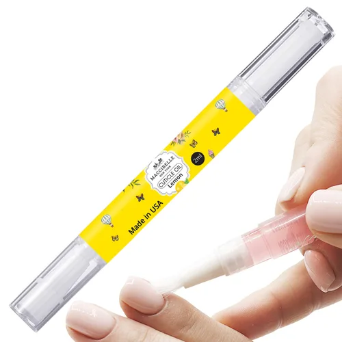 Bolígrafo de aceite puro para cutículas y uñas, 0.1 fl oz, cura las cutículas secas y agrietadas (limón crujiente)