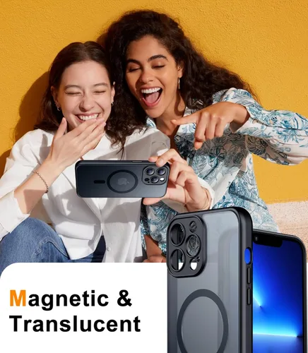 Miniatura 7 de Red2Fire Funda magnética para iPhone 13 Pro Max, protección completa mejorada de la cámara, compatible con MagSafe, funda protectora translúcida